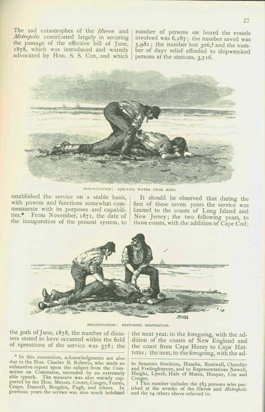 THE UNITED STATES LIFE-SAVING SERVICE--1880; predecessor to today's Coast Guard. vist0071i